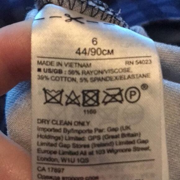 Banana Republic 6 halter mini dress checkered navy blue - Picture 8 of 8